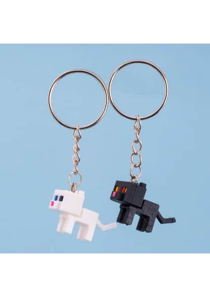 Minecraft Kedi Anahtarlık