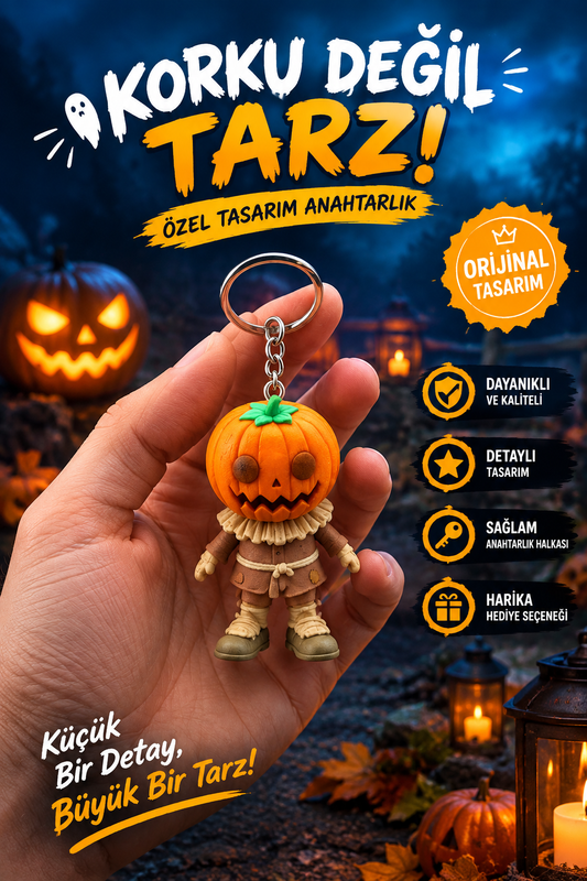 Balkabağı Korku Aksesuar Anahtarlık